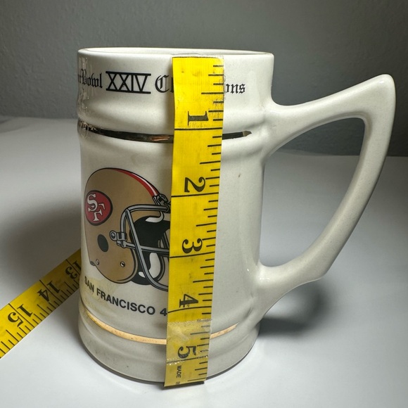 San Francisco 49ers Superbowl XXIV Champions Vintage‎ Stein Mug Tankard NFL 1989 - Picture 6 of 7